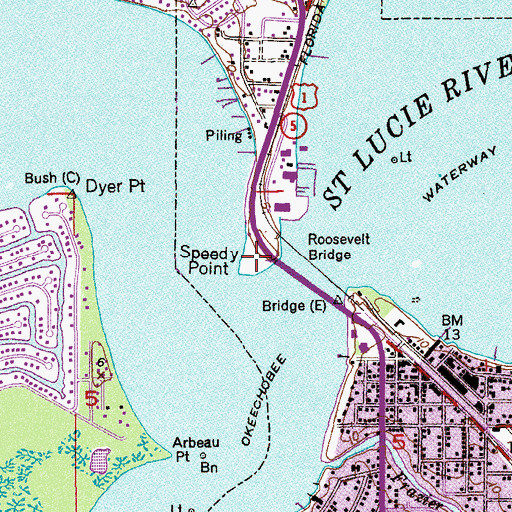 Topographic Map of Speedy Point, FL