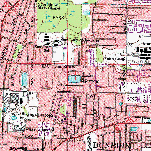 Topographic Map of Lake Sperry, FL