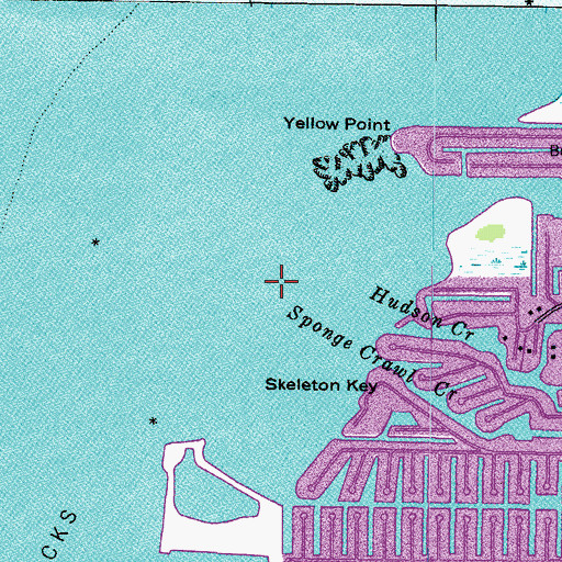 Topographic Map of Sponge Crawl Creek, FL