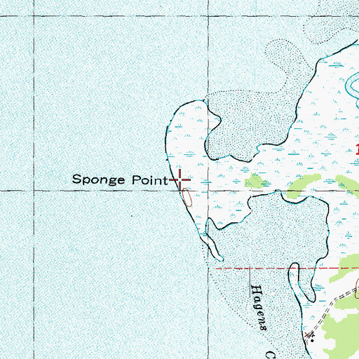 Topographic Map of Sponge Point, FL