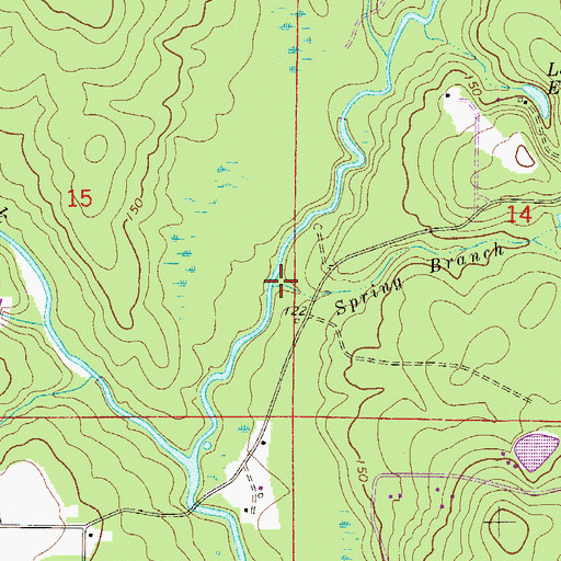 Topographic Map of Spring Branch, FL