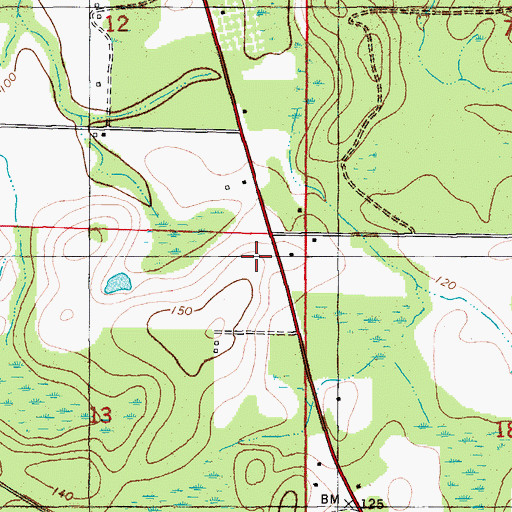 Topographic Map of Spring Hill Church, FL