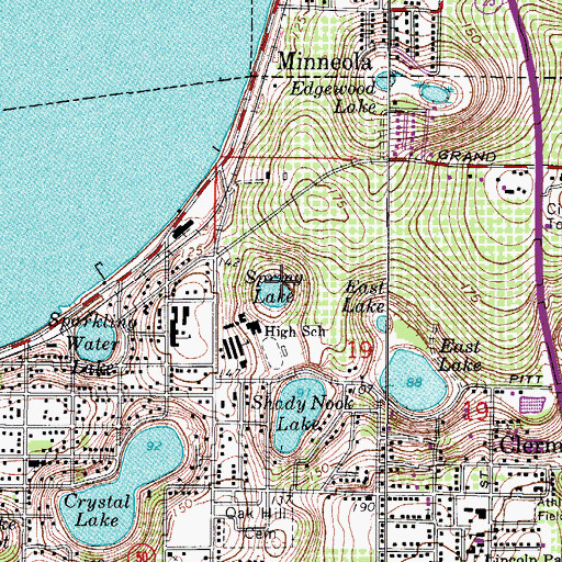 Topographic Map of Spring Lake, FL