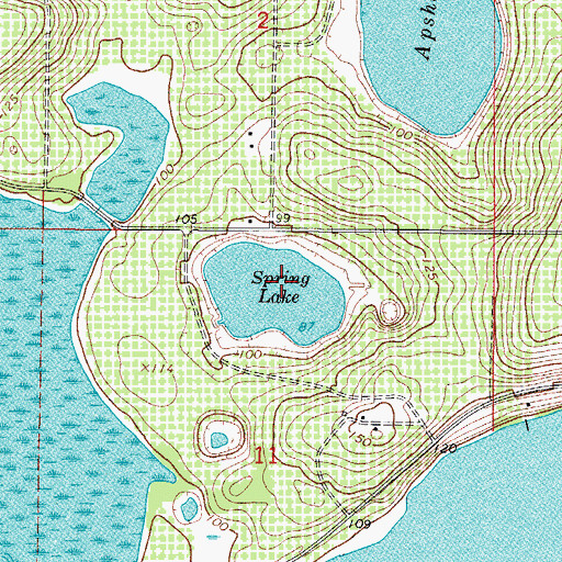 Topographic Map of Spring Lake, FL