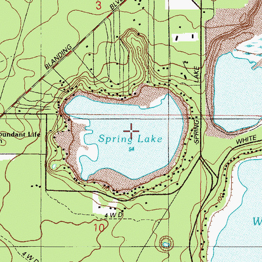 Topographic Map of Spring Lake, FL