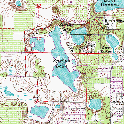 Topographic Map of Spring Lake, FL