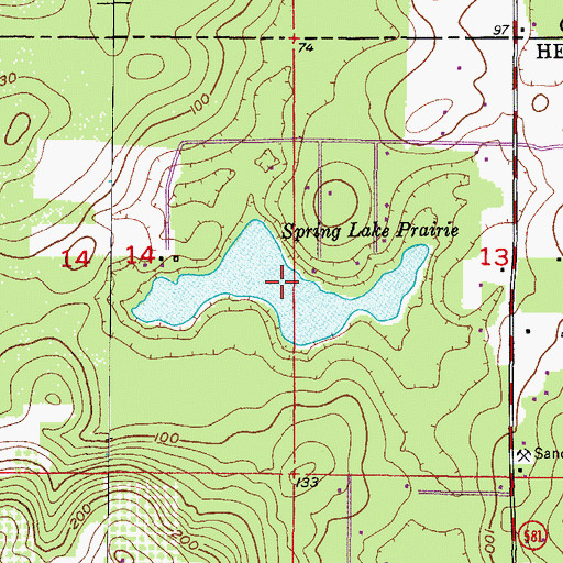 Topographic Map of Spring Lake Prairie, FL