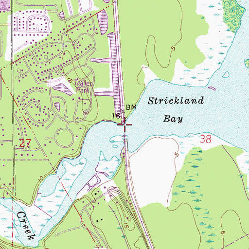 Topographic Map of Spruce Creek, FL
