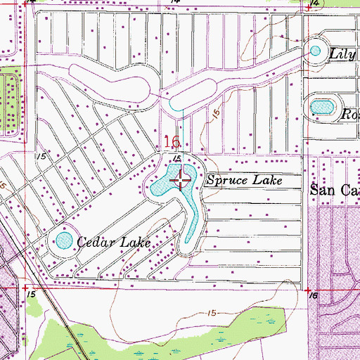 Topographic Map of Spruce Lake, FL