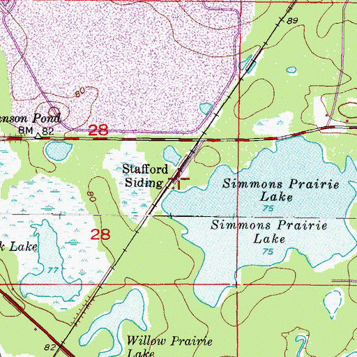 Topographic Map of Stafford Siding, FL
