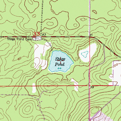 Topographic Map of Stage Pond, FL