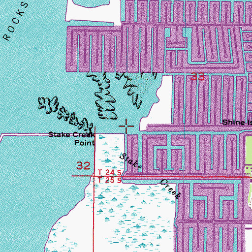 Topographic Map of Stake Creek, FL
