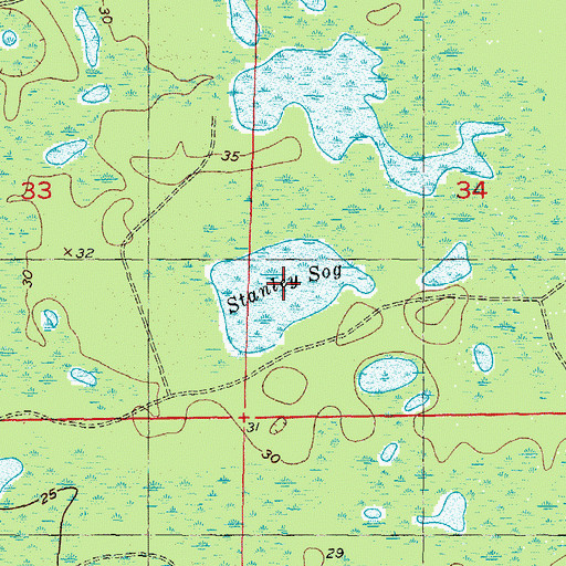 Topographic Map of Stanley Sog, FL