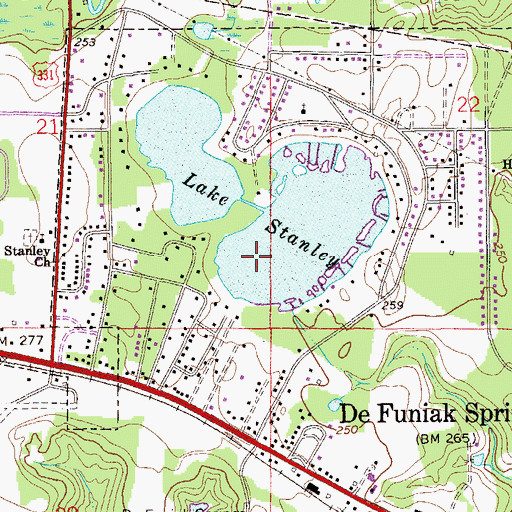 Topographic Map of Lake Stanley, FL