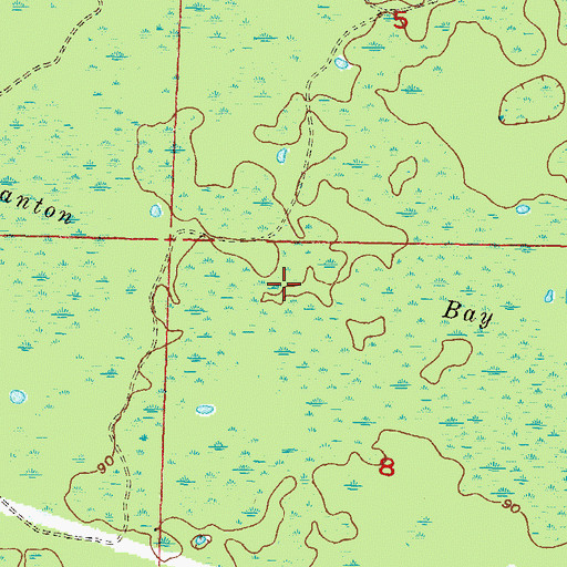 Topographic Map of Stanton Bay, FL