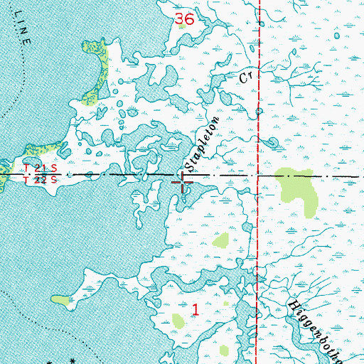 Topographic Map of Stapleton Creek, FL