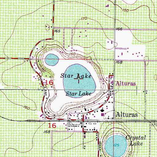 Topographic Map of Star Lake, FL