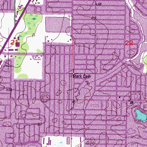 Topographic Map of Stark Cemetery, FL