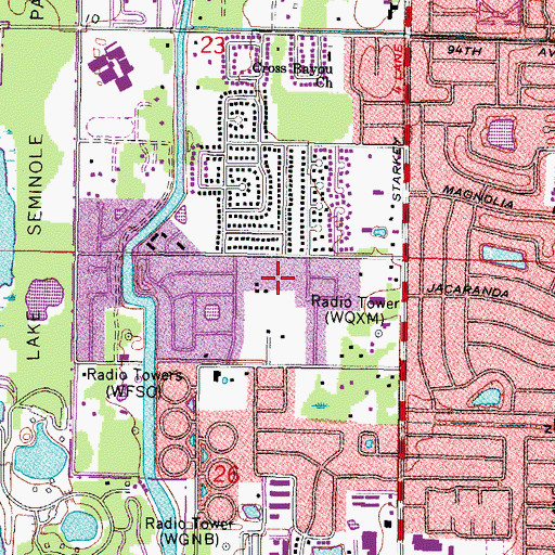 Topographic Map of Starkey Elementary School, FL