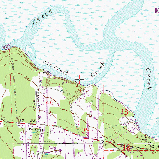 Topographic Map of Starrett Creek, FL