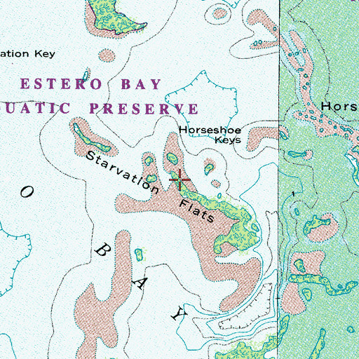 Topographic Map of Starvation Flats, FL