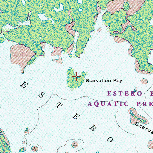 Topographic Map of Starvation Key, FL