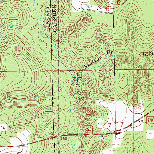 Topographic Map of Station Branch, FL