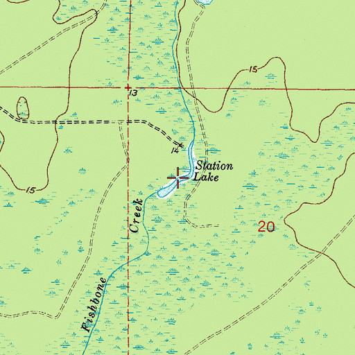 Topographic Map of Station Lake, FL