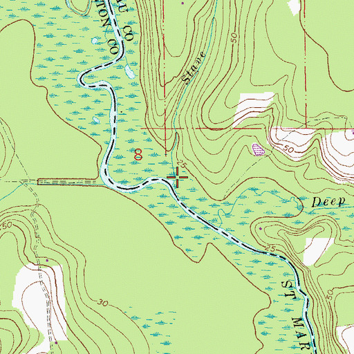 Topographic Map of Stave Branch, FL