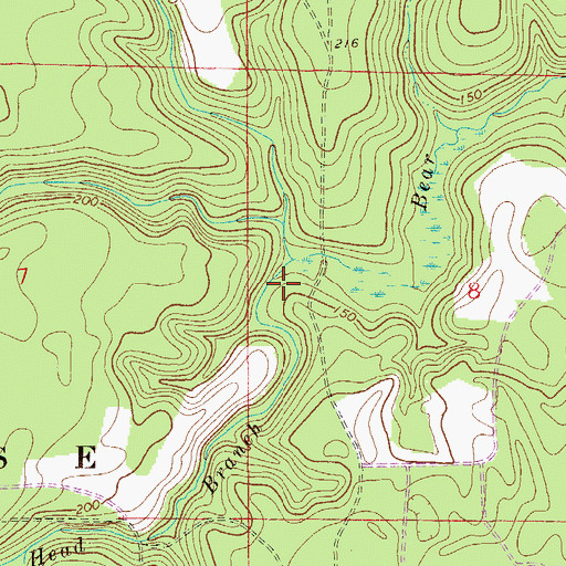 Topographic Map of Steep Head Branch, FL