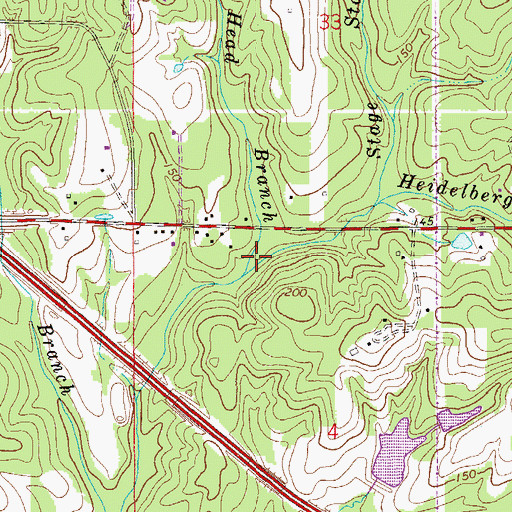 Topographic Map of Steep Head Branch, FL