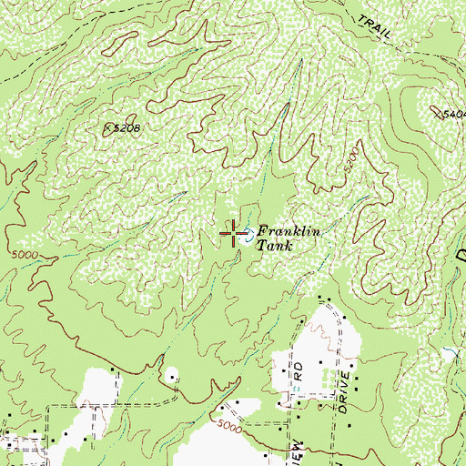 Topographic Map of Franklin Tank, AZ