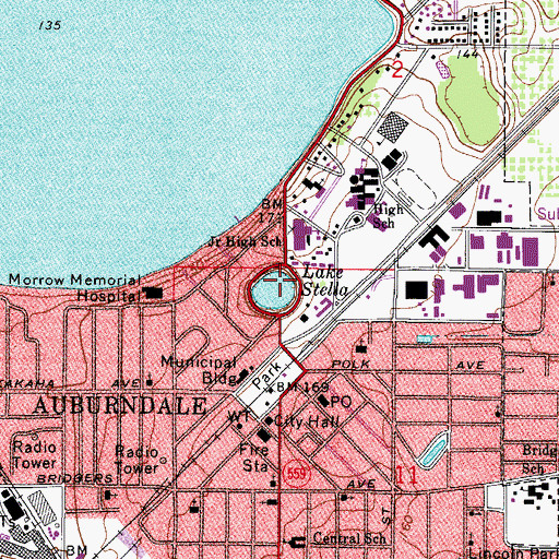 Topographic Map of Lake Stella, FL