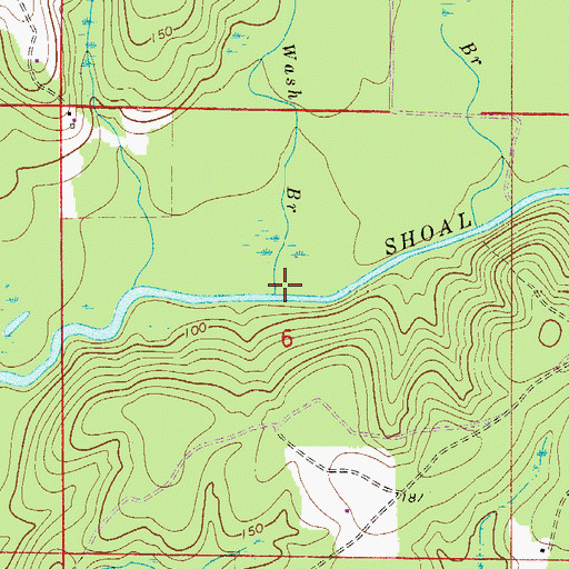 Topographic Map of Steves Wash Branch, FL