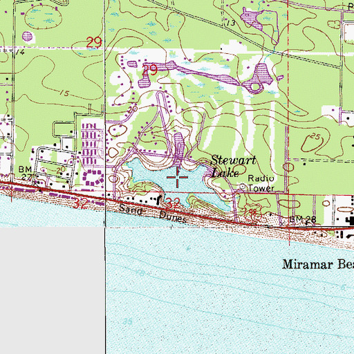 Topographic Map of Stewart Lake, FL