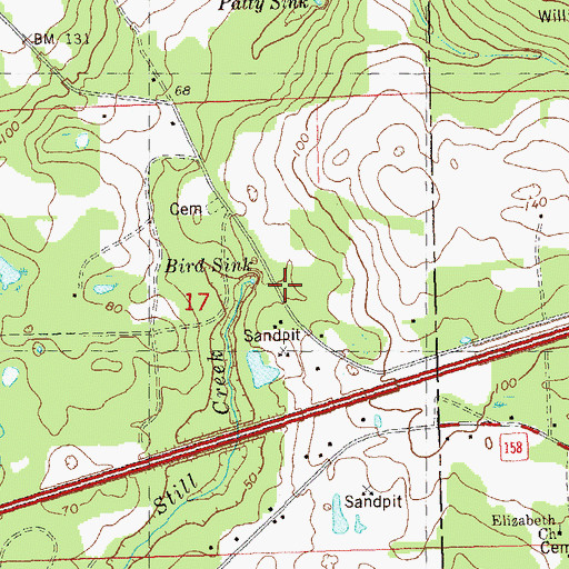 Topographic Map of Still Creek, FL
