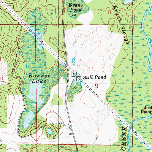 Topographic Map of Still Pond, FL
