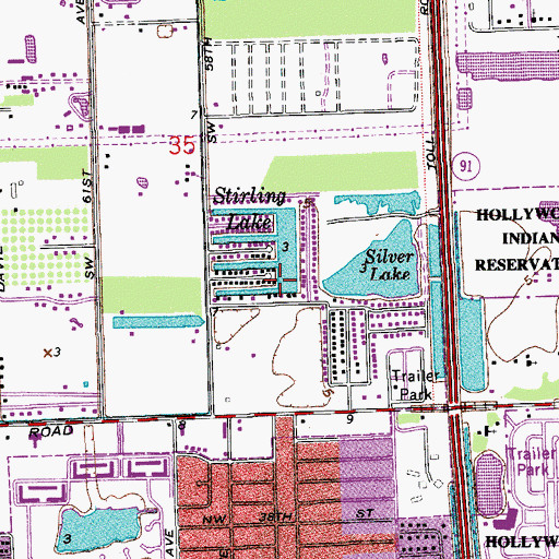 Topographic Map of Stirling Lake, FL
