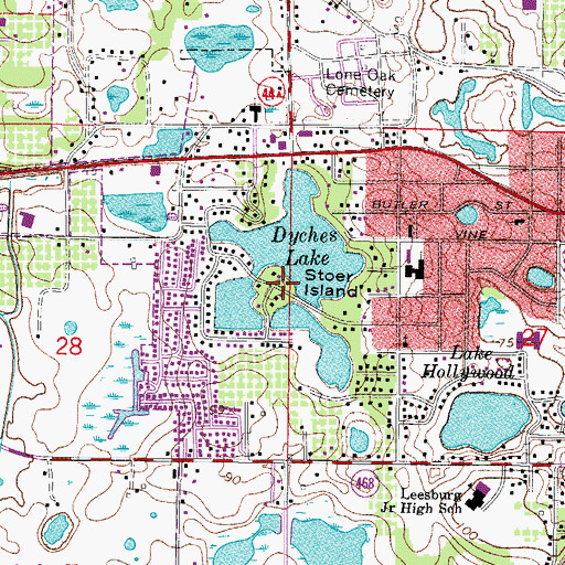 Topographic Map of Stoer Island, FL