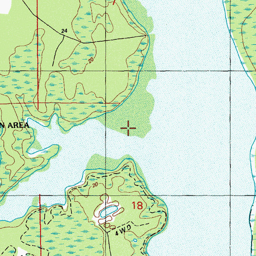 Topographic Map of Stone Mill Creek, FL