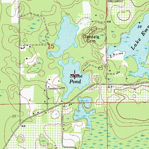 Topographic Map of Stone Pond, FL