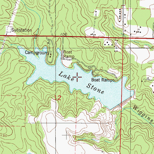 Topographic Map of Lake Stone, FL