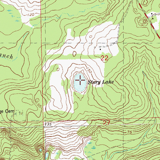 Topographic Map of Story Lake, FL