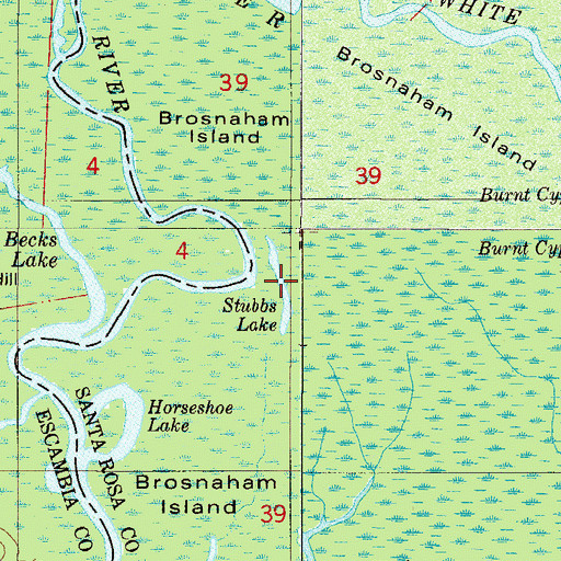 Topographic Map of Stubbs Lake, FL