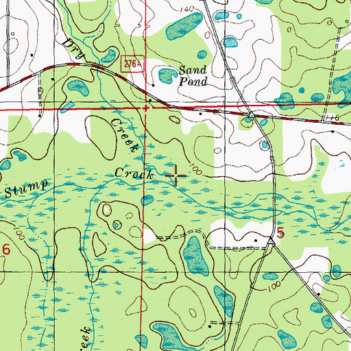 Topographic Map of Stump Creek, FL