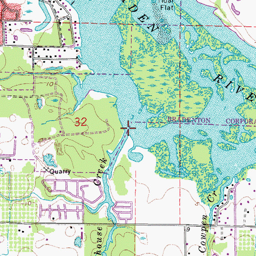 Topographic Map of Sugarhouse Creek, FL
