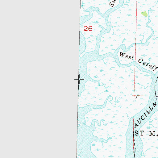 Topographic Map of Sulfur Creek, FL