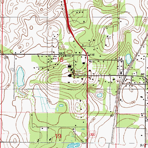 Topographic Map of Summerfield School, FL