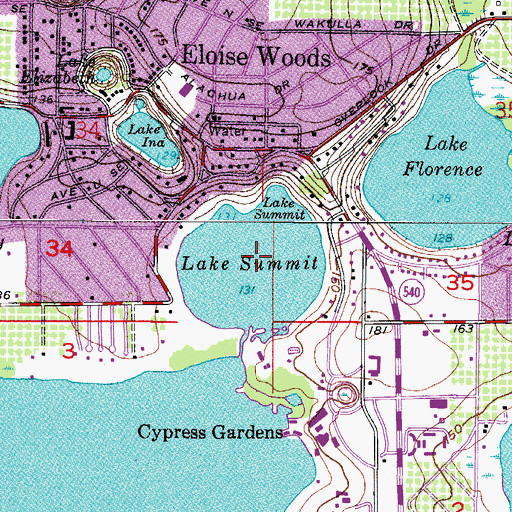 Topographic Map of Lake Summit, FL