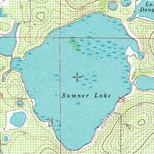Topographic Map of Sumner Lake, FL